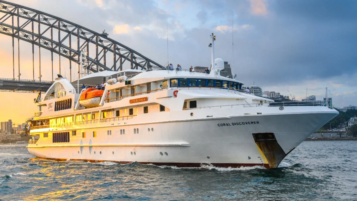 Coral Discoverer anchored in the Kimberley