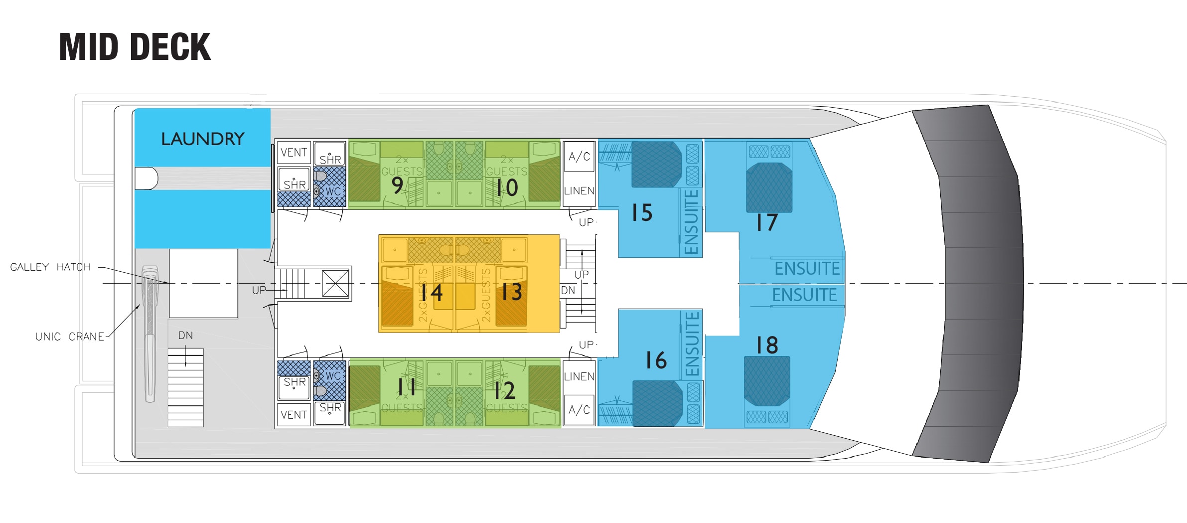 Reef Prince Mid Deck deck plan